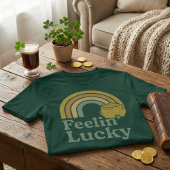 Feelin' Lucky Retro Rainbow Pot of Gold T-shirt