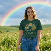 Feelin' Lucky Retro Rainbow Pot of Gold T-shirt