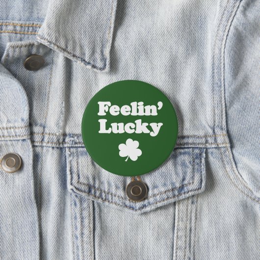 Feelin' Lucky Shamrock Ronde Button 7,6 Cm (In situ)