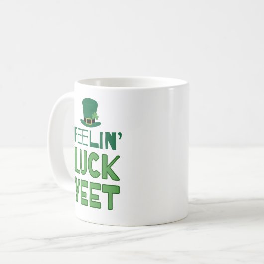 Feelin' Luckyeet Saint Patrick's Day Koffiemok (Voorkant links)