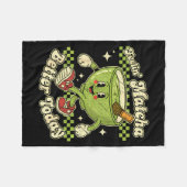 Feelin’ Matcha Better Today Kawaii Cute Boba Bubbl Fleece Deken (Voorkant (Horizontaal))