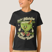 Feelin’ Matcha Better Today Kawaii Cute Boba Bubbl T-shirt (Voorkant)