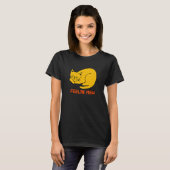 Feelin' Meh Cat Lazy Kitten Inactive Introvert T-shirt (Voorkant volledig)