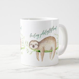 Feelin PhiloSLOTHical grappige humor pun sloth Grote Koffiekop
