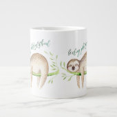 Feelin PhiloSLOTHical grappige humor pun sloth Grote Koffiekop (Voorkant)