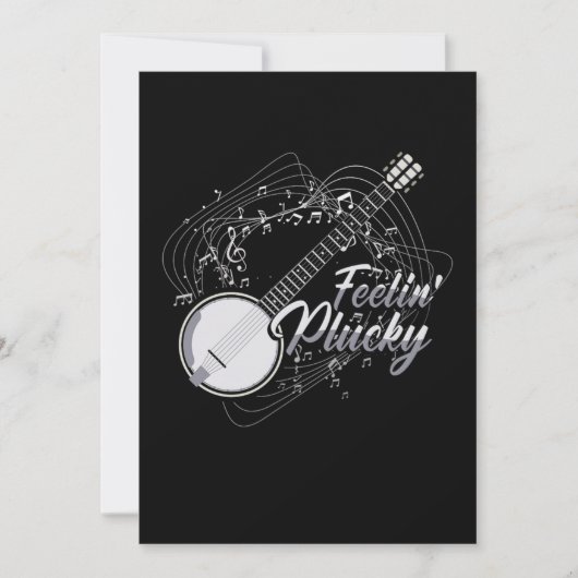 Feelin Plucky Banjo Bluegrass Country Music Gift Kaart (Voorkant)