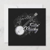 Feelin Plucky Banjo Bluegrass Country Music Gift Kaart (Voorkant)