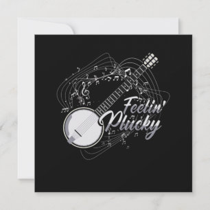 Feelin Plucky Banjo Bluegrass Country Music Gift Kaart