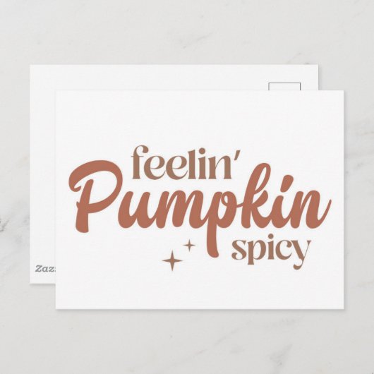 Feelin' Pumpkin Spicy Briefkaart (Voorkant / Achterkant)