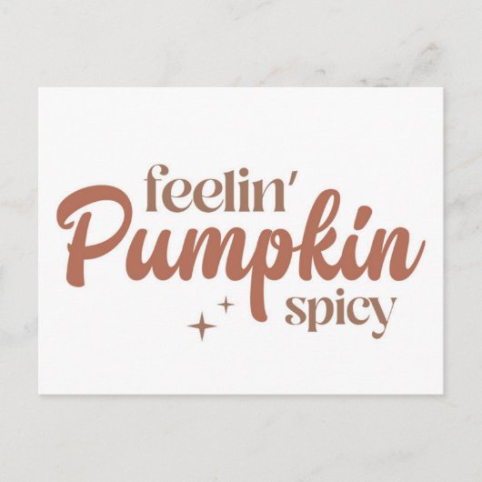 Feelin' Pumpkin Spicy Briefkaart (Voorkant)