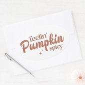 Feelin' Pumpkin Spicy Ovale Sticker (Envelop)