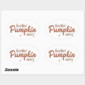 Feelin' Pumpkin Spicy Ovale Sticker (Vel)