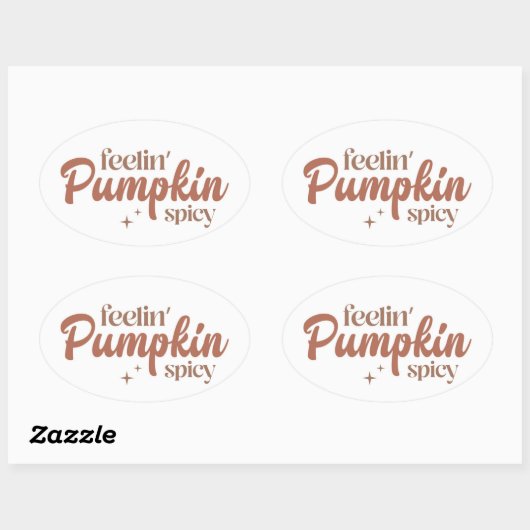 Feelin' Pumpkin Spicy Ovale Sticker (Vel)