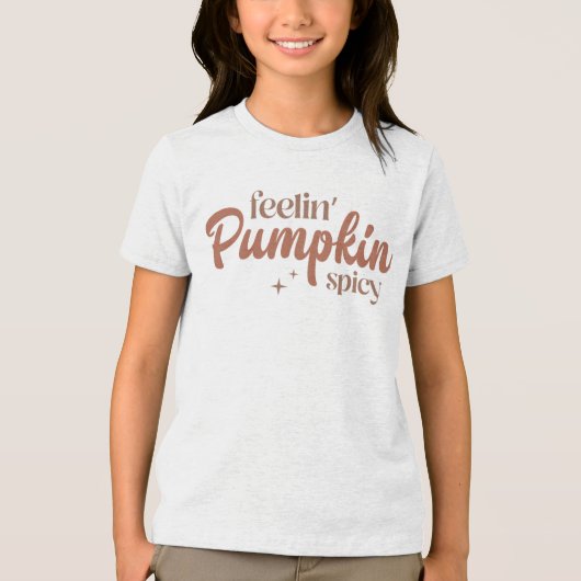 Feelin' Pumpkin Spicy Tri-Blend Shirt (Voorkant)