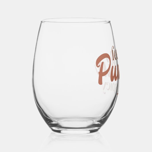 Feelin' Pumpkin Spicy Wijnglas Zonder Voet (Rechts)