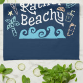 Feelin’ Rather Beachy Add Jouw naam Sassy Summer Theedoek (Gevouwen)