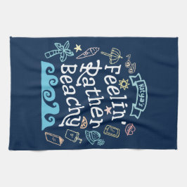 Feelin’ Rather Beachy Add Jouw naam Sassy Summer Theedoek