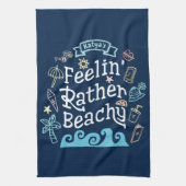 Feelin’ Rather Beachy Add Jouw naam Sassy Summer Theedoek (Verticaal)