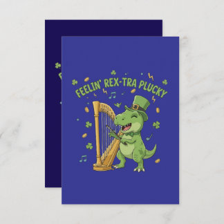 Feelin' Rex-tra Plucky Funny St. Patrick's Day   Bedankkaart