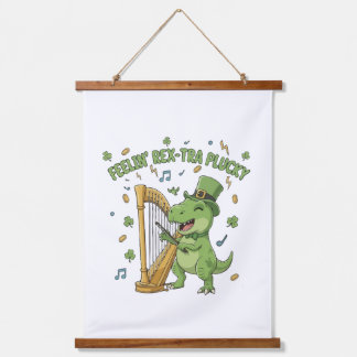 Feelin' Rex-tra Plucky Funny St. Patrick's Day   Hangend Wandkleed