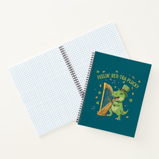 Feelin' Rex-tra Plucky Funny St. Patrick's Day   Notitieboek (Binnen)
