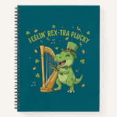 Feelin' Rex-tra Plucky Funny St. Patrick's Day   Notitieboek (Voorkant)