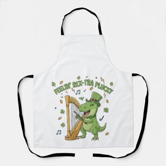 Feelin' Rex-tra Plucky Funny St. Patrick's Day   Schort (Voorkant)