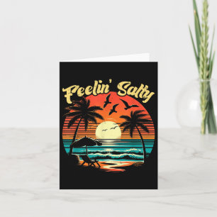 Feelin Salty Beach Zomervakantie  70s Ret Kaart
