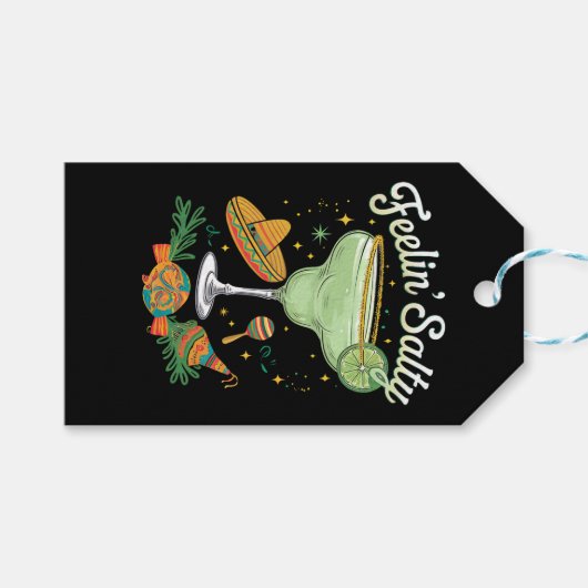 Feelin' Salty Margarita Funny Cinco De Mayo Cadeaulabel (Voorkant (Horizontaal))