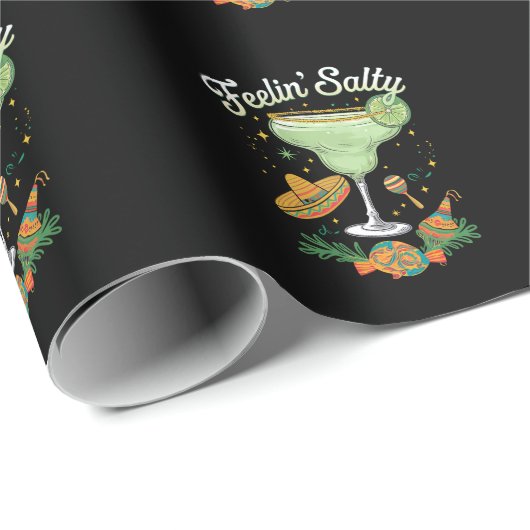 Feelin' Salty Margarita Funny Cinco De Mayo Cadeaupapier (Rol Hoek)