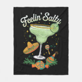 Feelin' Salty Margarita Funny Cinco De Mayo Fleece Deken (Voorkant)