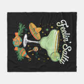 Feelin' Salty Margarita Funny Cinco De Mayo Fleece Deken (Voorkant (Horizontaal))