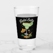Feelin' Salty Margarita Funny Cinco De Mayo Glas (Voorkant)