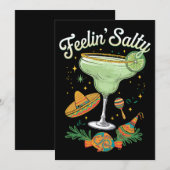 Feelin' Salty Margarita Funny Cinco De Mayo Kaart (Voorkant / Achterkant)
