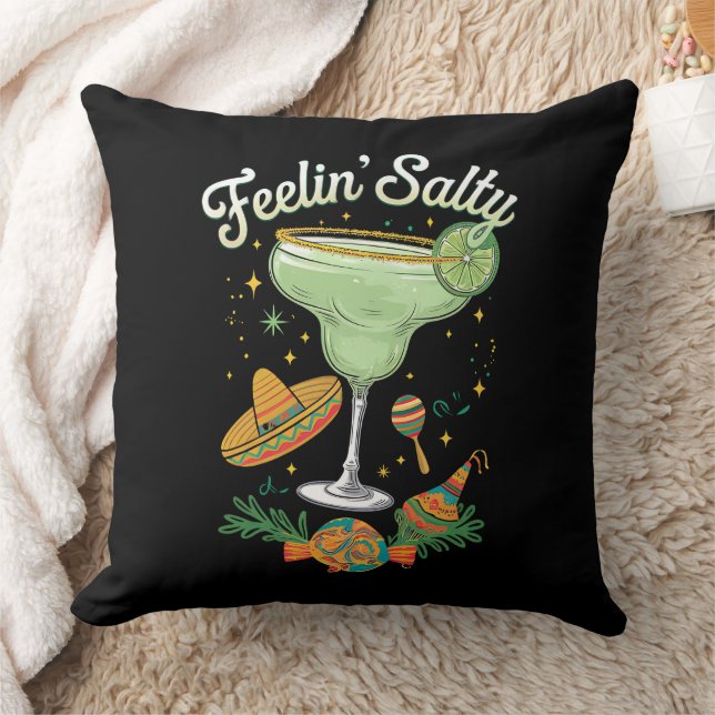 Feelin' Salty Margarita Funny Cinco De Mayo Kussen (Deken)