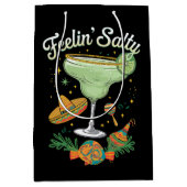 Feelin' Salty Margarita Funny Cinco De Mayo Medium Cadeauzakje (Voorkant)