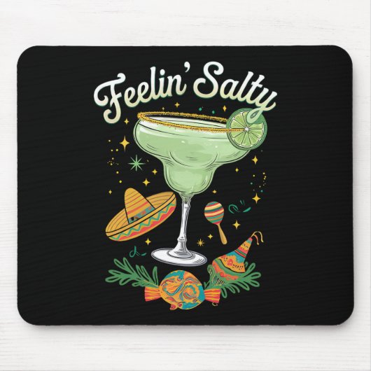 Feelin' Salty Margarita Funny Cinco De Mayo Muismat (Voorkant)