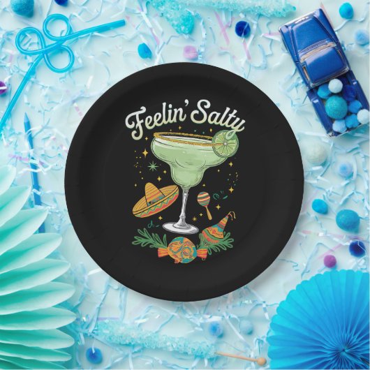 Feelin' Salty Margarita Funny Cinco De Mayo Papieren Bordje (Feest)
