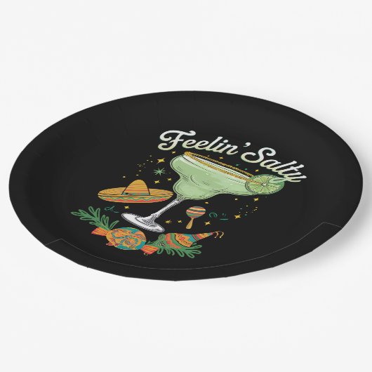 Feelin' Salty Margarita Funny Cinco De Mayo Papieren Bordje (Gekanteld)