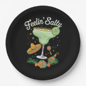 Feelin' Salty Margarita Funny Cinco De Mayo Papieren Bordje (Voorkant)