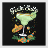 Feelin' Salty Margarita Funny Cinco De Mayo Raamsticker (Vel)