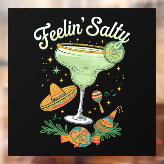 Feelin' Salty Margarita Funny Cinco De Mayo Raamsticker (Vel 2)