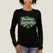 Feelin' Shamrocked Leuk St. Patricks Dag Ontwerp Tri-Blend Shirt (Voorkant)