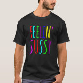 Feelin Sussy Mobile Gamer Funny Sus Imposter Crew T-shirt (Voorkant)