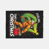 Feeling 67 Funny Christmas Bigfoot Holiday  Fleece Deken (Voorkant (Horizontaal))