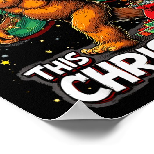 Feeling 67 Funny Christmas Bigfoot Holiday  Poster (Hoek)