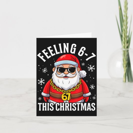 Feeling 67 This Christmas Funny Santa Holiday Xmas Kaart (Voorkant)