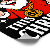 Feeling 6 7 This Christmas Funny Santa Six Seven M Poster (Hoek)