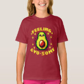 Feeling Avo-Some - Grappig Pixel Art Avocado Desig T-shirt (Voorkant)