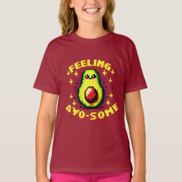 Feeling Avo-Some - Grappig Pixel Art Avocado Desig T-shirt